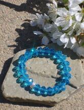 Armband med kristaller Turkos