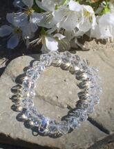 Armband med kristaller Vitt