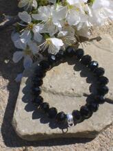 Armband med kristaller Svart