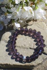 Armband med kristaller Lila